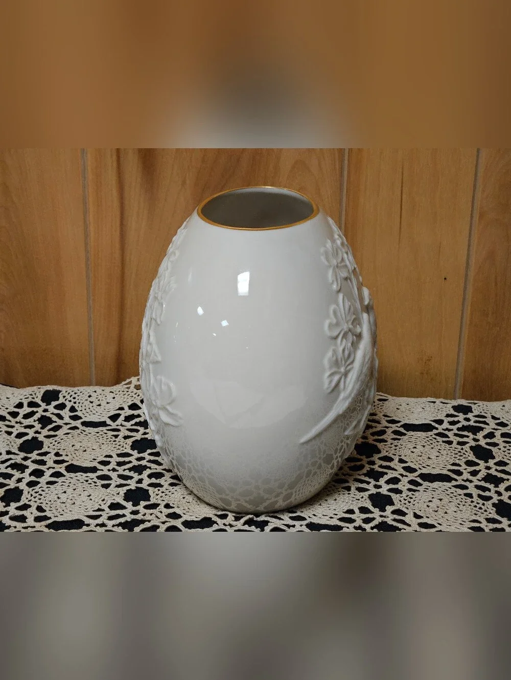 Lenox Four Seasons Vase Collection SPRING Dove Dogwood Off White 8